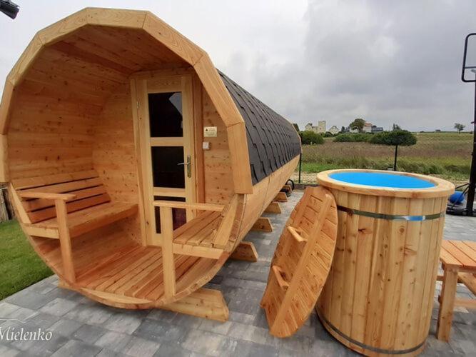Holiday Home With A Terrace, Sauna, Jacuzzi Mielenko Exterior foto